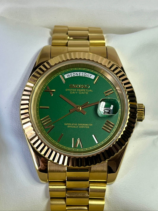 SeikoMod DayDate Green