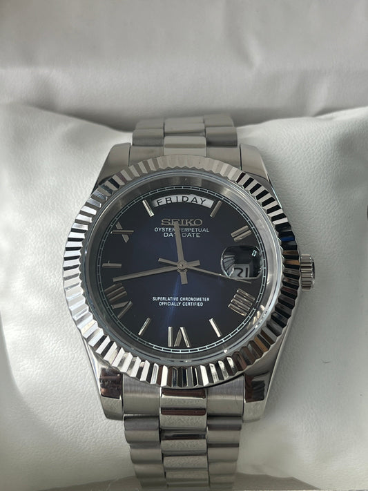 SeikoMod DayDate Blue Dial