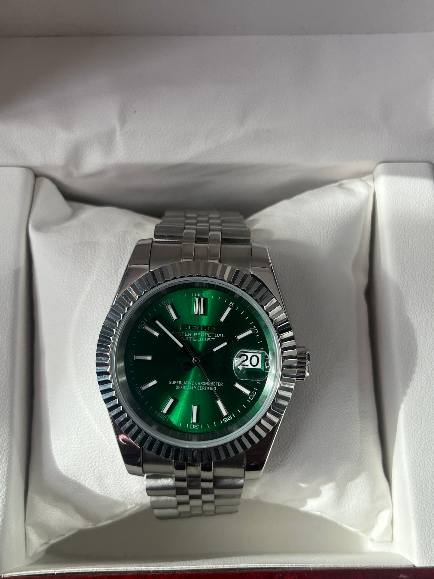 SeikoMod DateJust Green Dial