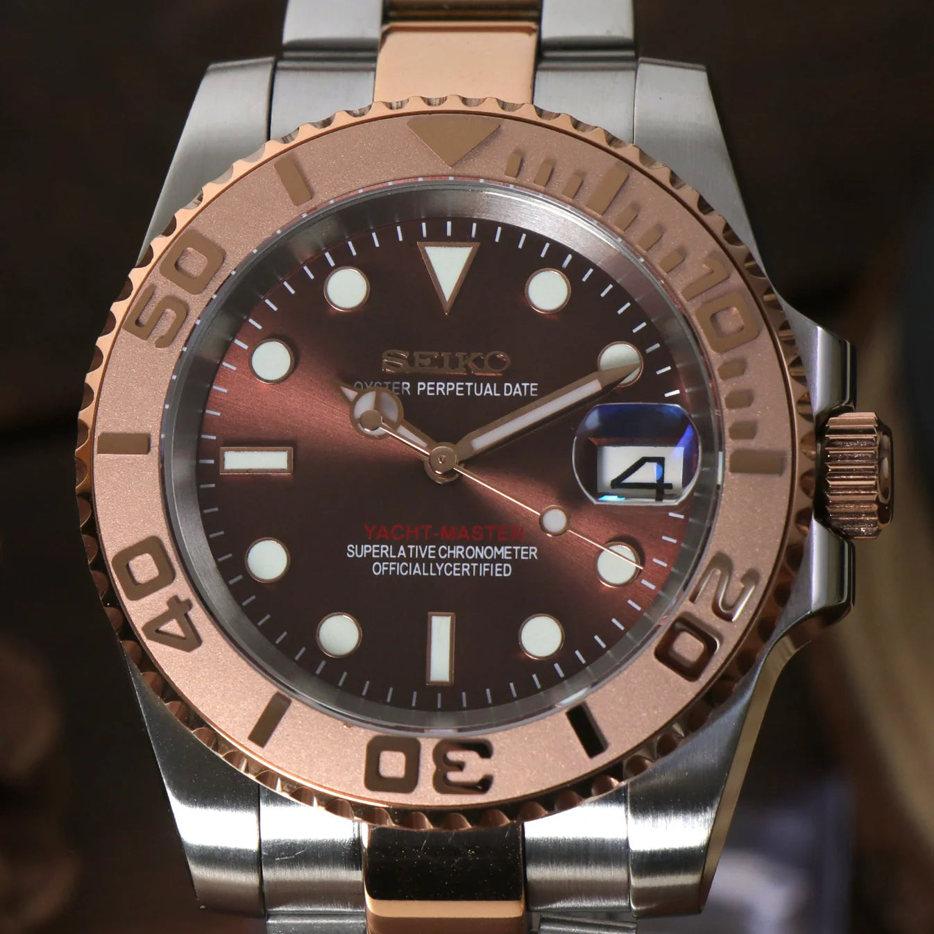 SeikoMod Yatch Master Rose Gold  I Kenseimods