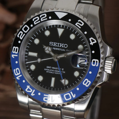 SeikoMod GMT Master II "Batman"