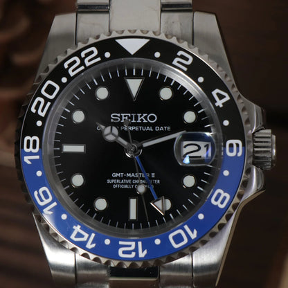 SeikoMod GMT Master II "Batman"