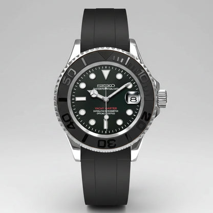 SeikoMod Yatch Master Silver -Black Oysterflex I Kenseimods