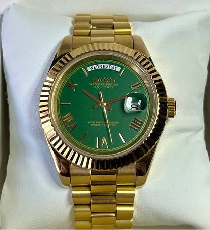 SeikoMod DayDate Green  I Kenseimods  I Kenseimods