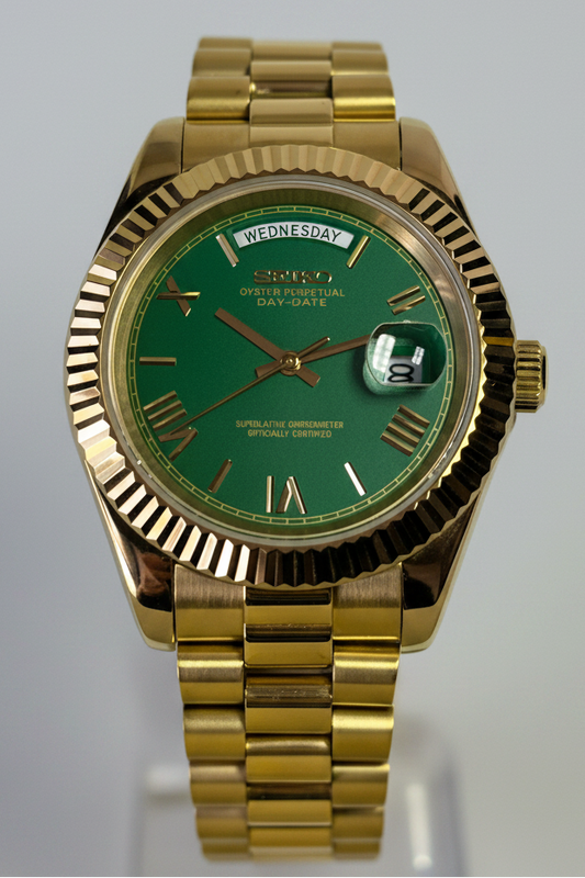 SeikoMod DayDate Green  I Kenseimods  I Kenseimods