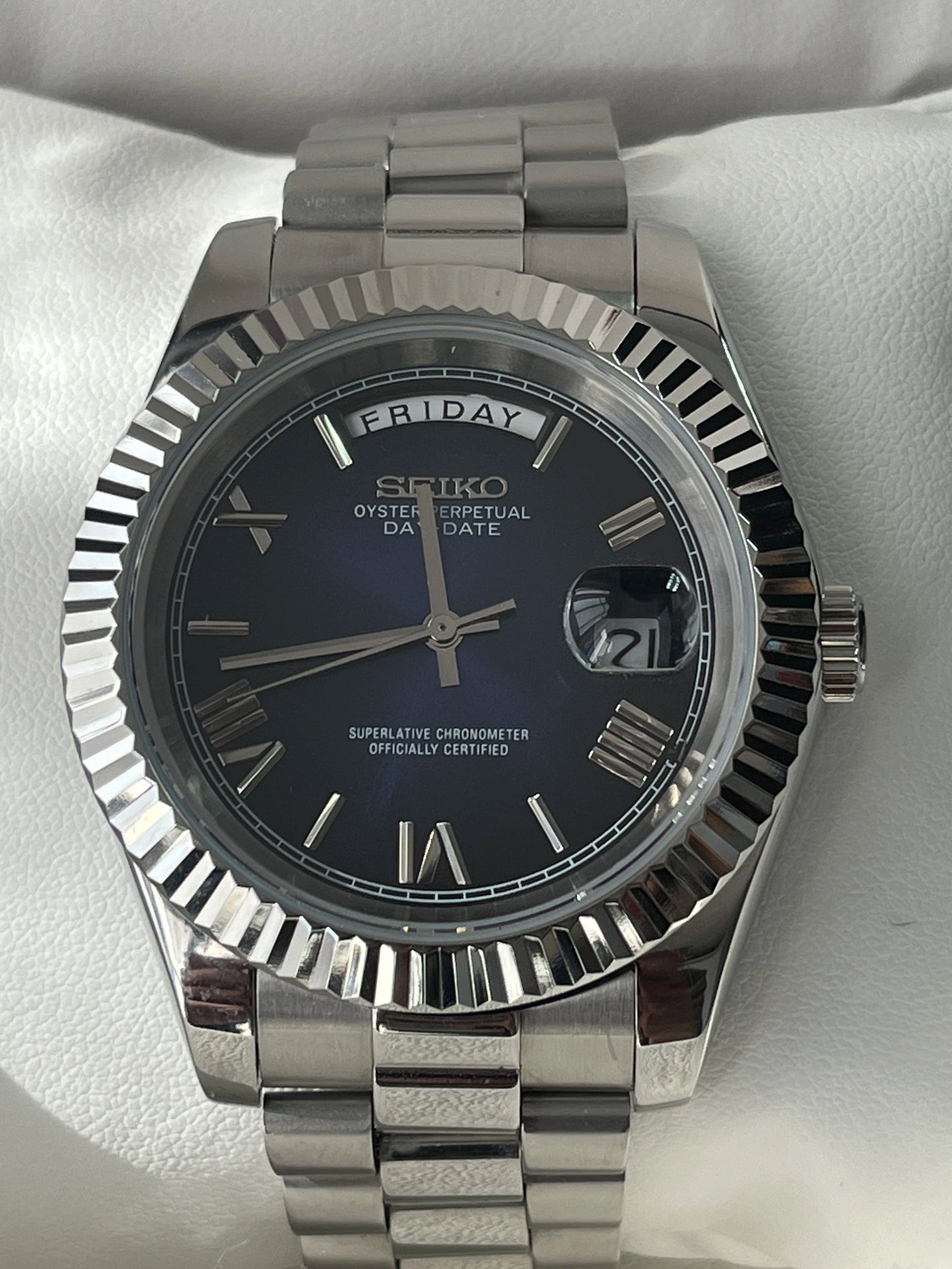 SeikoMod DayDate Blue Dial  I Kenseimods