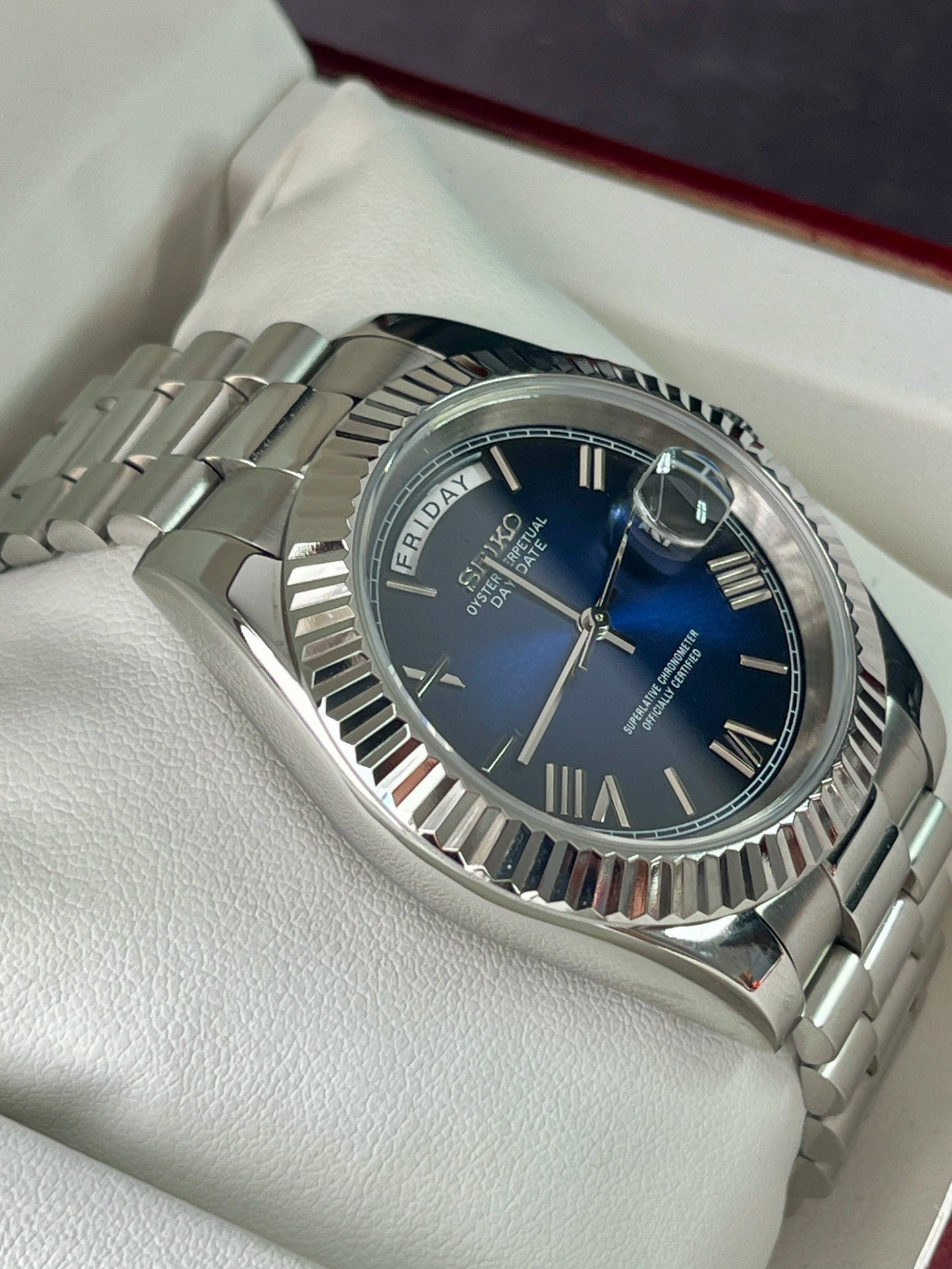 SeikoMod DayDate Blue Dial  I Kenseimods