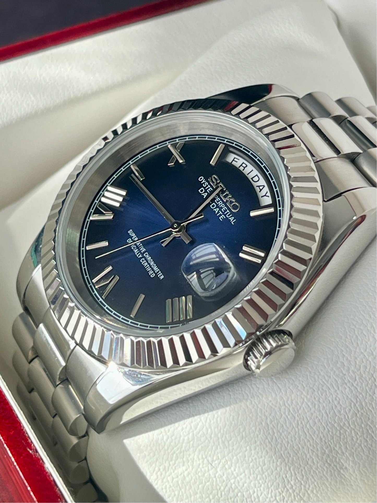 SeikoMod DayDate Blue Dial  I Kenseimods
