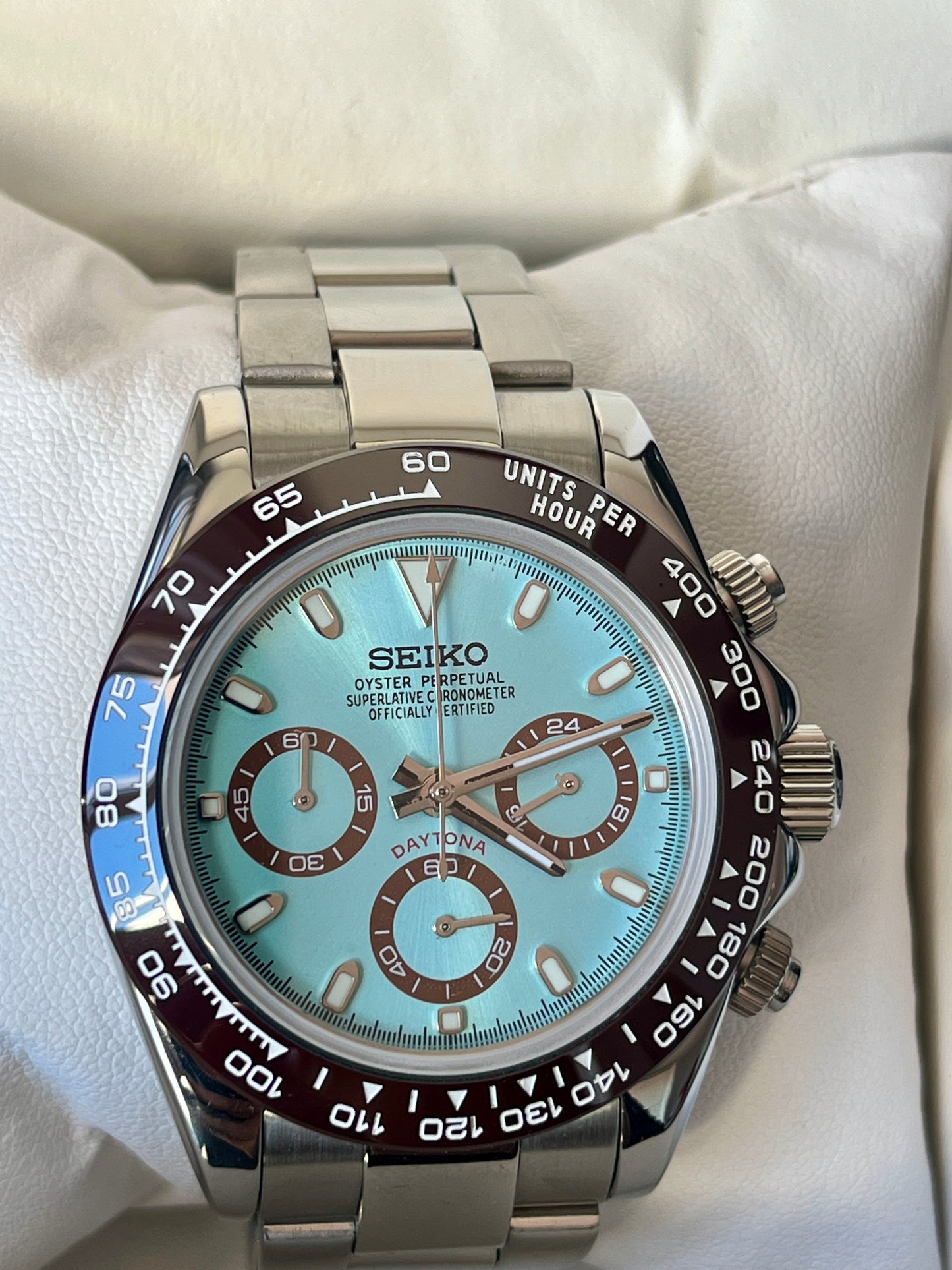 SeikoMod Daytona Coffee Blue