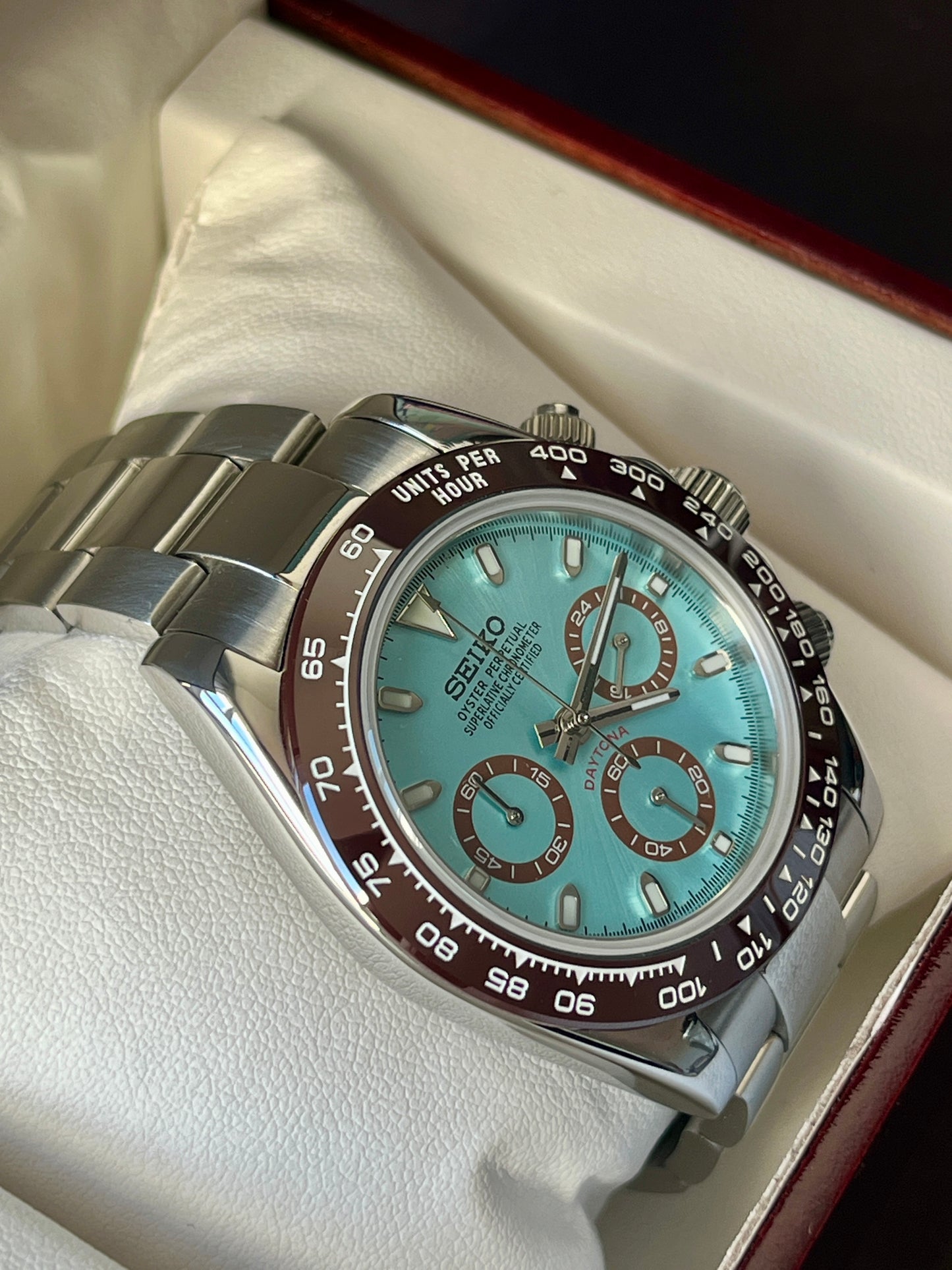 SeikoMod Daytona Coffee Blue