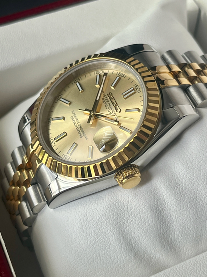 SeikoMod DateJust Champagne Dial Two Tone Gold  I Kenseimods