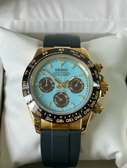SeikoMod Daytona Tiffany Dial Oysterflex