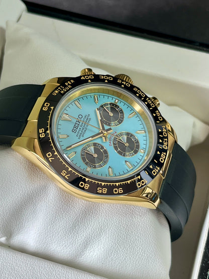 SeikoMod Daytona Tiffany Dial Oysterflex