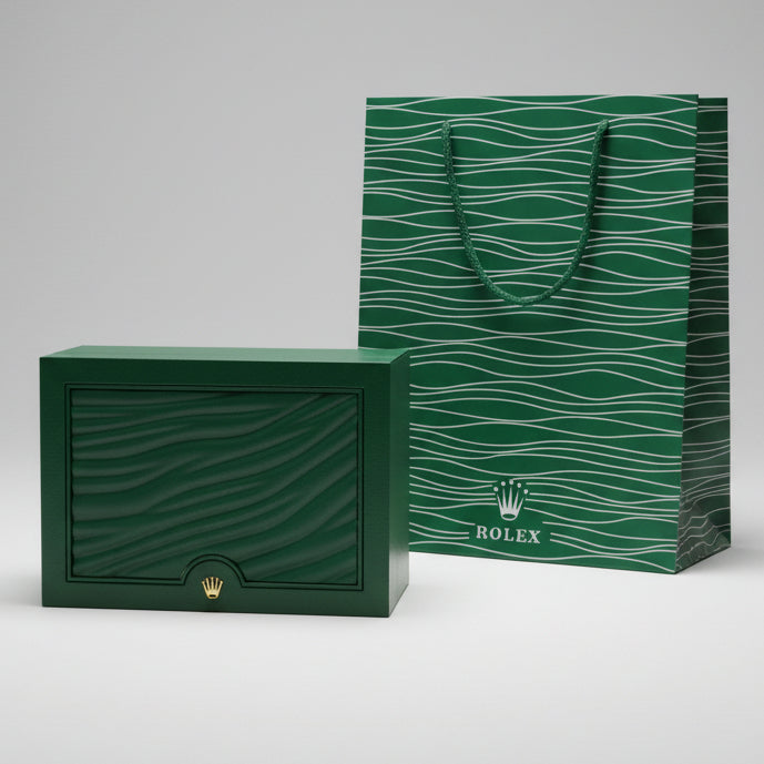 Caja verde logo R